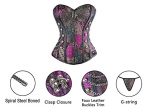Vintage-Inspired Spiral Steel Boned Gothic Corset with Chains - Image 5