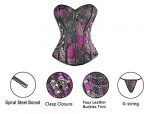 Vintage-Inspired Spiral Steel Boned Gothic Corset with Chains - Image 5