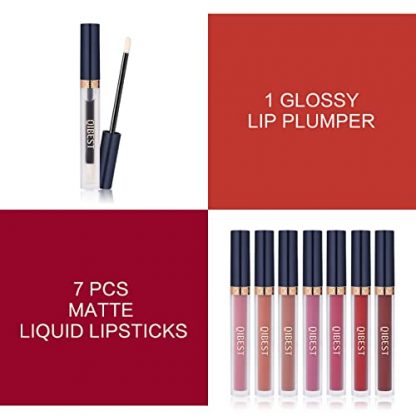 Velvet Matte Lipstick and Lip Plumper Set – 8 Piece Collection - Image 2