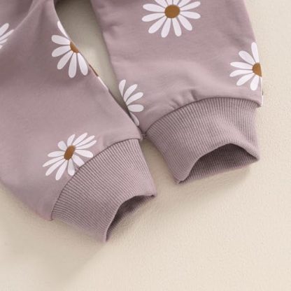 Adorable Toddler Girl's Floral Sweatshirt and Pant Set - Image 7