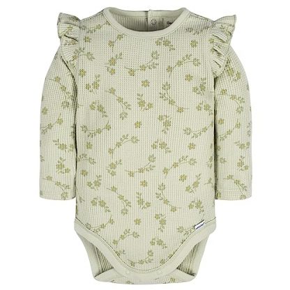 "Charming Duo of Ruffle Sleeve Onesies for Baby Girls" - Image 3