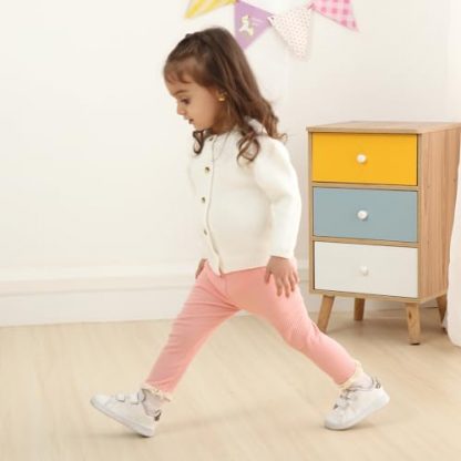 "Adorable Lace-Trimmed Ribbed Baby Pants - 5 Pack" - Image 2
