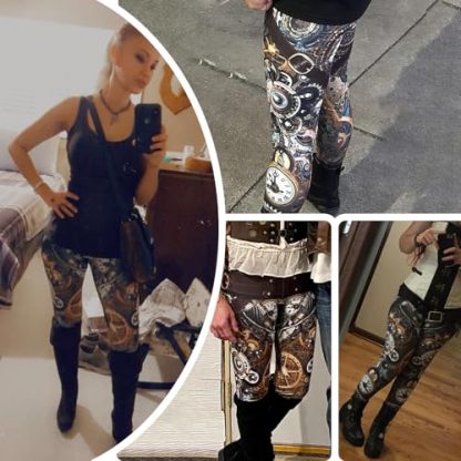 Women's Retro Steampunk Leggings: Comfortable, Stylish, and Unique - Image 2