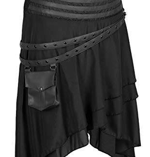Victorian-Inspired Steampunk Skirt in Earthy Brown
