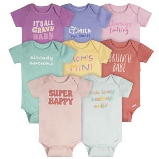 Unisex 8-Pack Short-Sleeve Mix & Match Baby Bodysuits