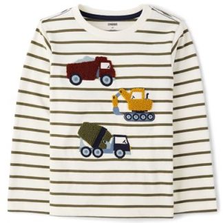 Toddler's Embroidered Graphic Long-Sleeve T-Shirts