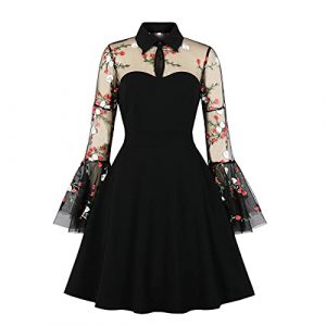 Classic Polka Dot Retro Swing Dress for Women