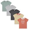 Gray Heather,frost Green, Dark Grey, Orange, Rugby Stripe