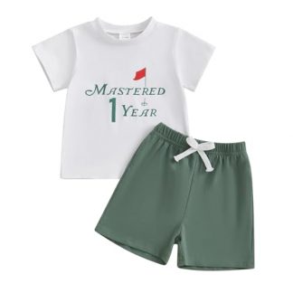 First Birthday Golf Themed Baby Boy Outfit Set