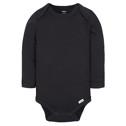 Unisex Long-Sleeve Cotton Bodysuits for Babies, Pack of 6 - Image 3