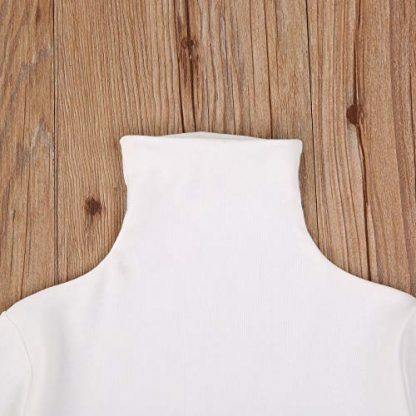 Cozy Toddler's Turtleneck Top with Long Sleeves in Solid Colors - Image 3