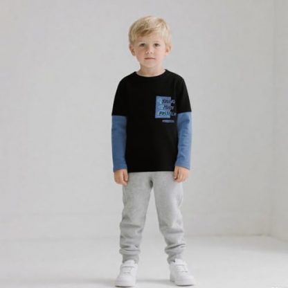 Trio of Adventure-Themed Cotton T-Shirts for Boys - Image 6