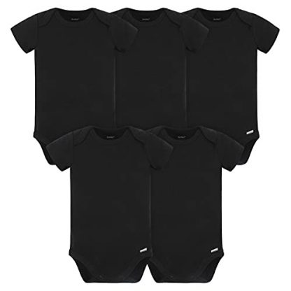 Multipack of Five Baby Onesies in Solid Colors