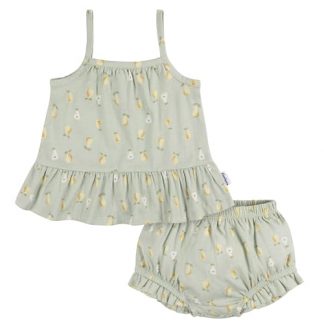 Adorable Sleeveless Tunic Top and Diaper Cover Set for Baby Girls