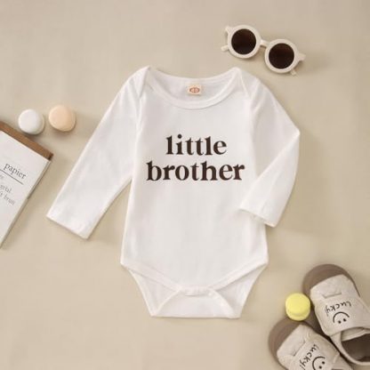 Adorable Little Brother Long-Sleeve Baby Bodysuit - Image 5