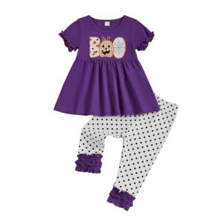 Adorable Toddler Girl's Festive Embroidered Outfit Set