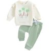 Flower Green Beige