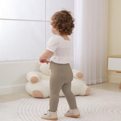Comfy Cotton Ribbed Infant Leggings and Jogger Pants - Image 5