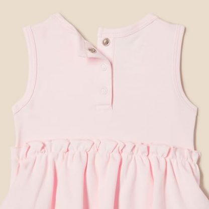 Baby Girls' Soft Cotton Sleeveless Bodysuit Dress, Pack of 3 - Image 5