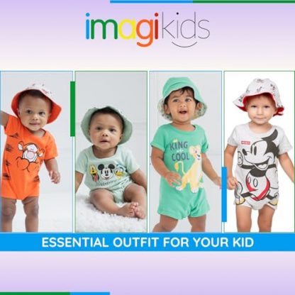 Adorable Animal-Themed Baby Romper & Sun Hat Set - Image 3