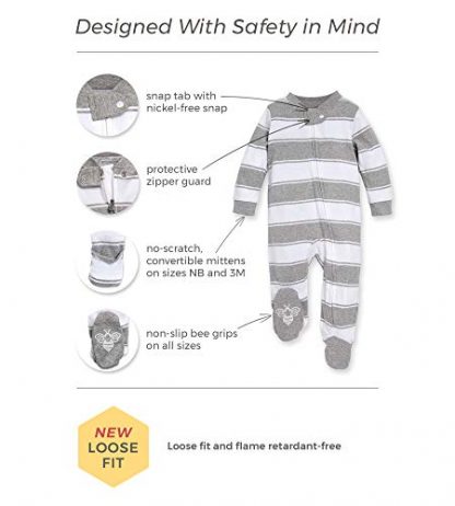 Organic Cotton Footed Sleeper Pajamas for Baby Girls - Image 2