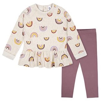 Toddler Girl's Stylish 2-Piece Peplum Top & Legging Set