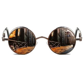 Vintage-Inspired Steampunk Polarized Sunglasses with UV400 Protection