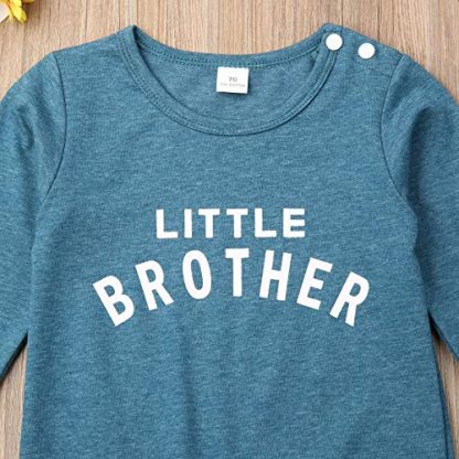 "Little Brother" Comfy Cotton Newborn Outfit - Image 4