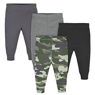 "Little Explorer's Comfy Multi-Pack Pants for Baby Boys"