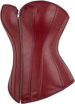 Women's Faux Leather Steampunk Corset Top - Image 2