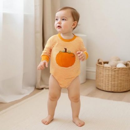 Adorable Autumn-Themed Romper for Infants - Image 4