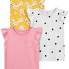 Grey Polka Dot/Pink/Yellow Flowers