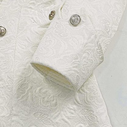 Women's Victorian-Style Steampunk Jacket with Lace Trim - Image 6