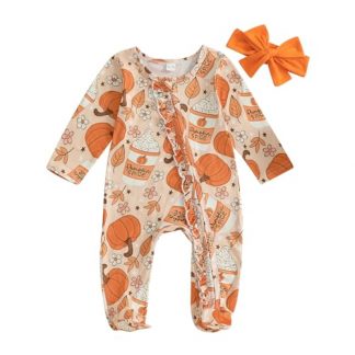 Cozy Newborn One-Piece Romper with Footie and Headband
