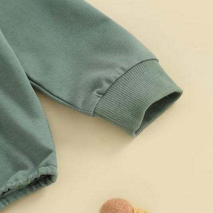 Cozy Hooded Romper for Newborn Babies in Solid Color - Image 7