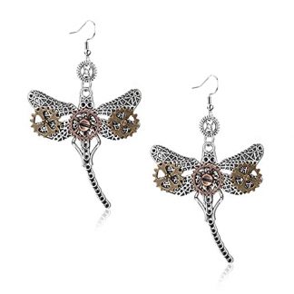Vintage-Inspired Steampunk Gear Dangle Earrings