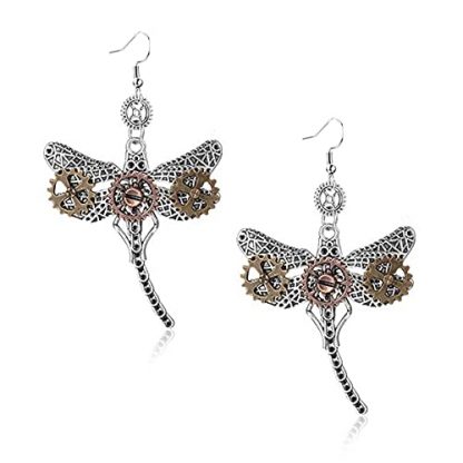 Vintage-Inspired Steampunk Gear Dangle Earrings