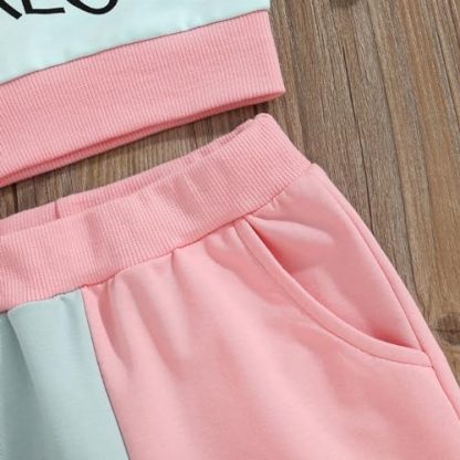 Trendy Toddler Girl's Contrast Color Outfit Set for Fall & Winter - Image 7