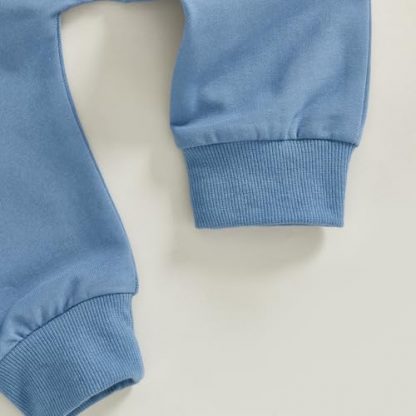 Charming Toddler Boy's Winter Outfit with Crewneck Sweatshirt and Pants - Image 7