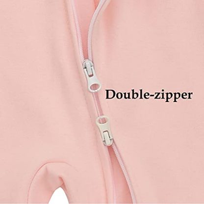 Cozy Cotton Baby Footie Pajama with Mitten Cuffs and Double Zippers - Image 6