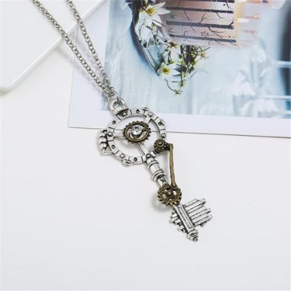 Vintage Steampunk Gear Pendant Necklace for Men and Women - Image 5