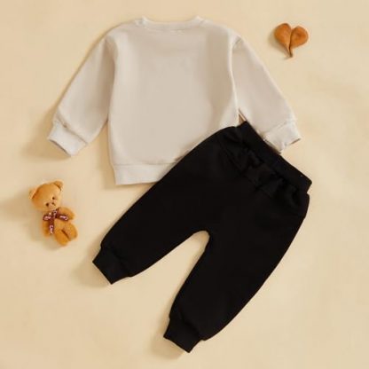 Charming Toddler Boy's Winter Outfit Set with Stylish Sweatshirts and Jogger Pants - Image 3