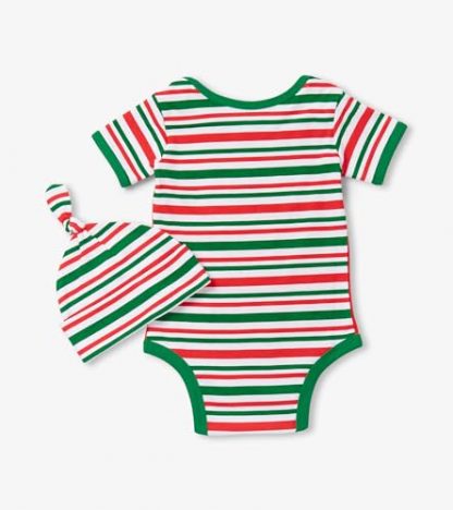 Charming Baby Bodysuit and Matching Hat Set - Image 2
