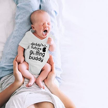 "Daddy's Future Golfing Buddy" Playful Baby Bodysuit - Image 5