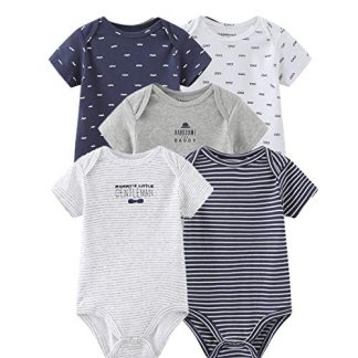 "Cozy Cotton Newborn Bodysuits - Set of 5"