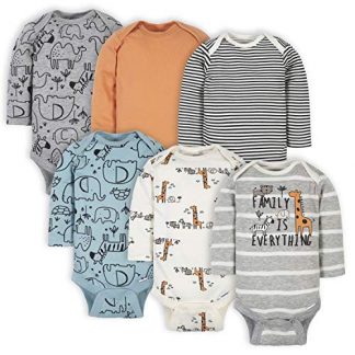 Adorable 6-Pack Baby Boy Long-Sleeve Bodysuits