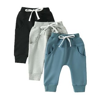 Comfy & Stylish 3-Pack Toddler Sweatpants in Solid Colors