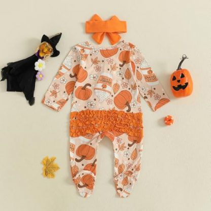 Cozy Newborn One-Piece Romper with Footie and Headband - Image 4