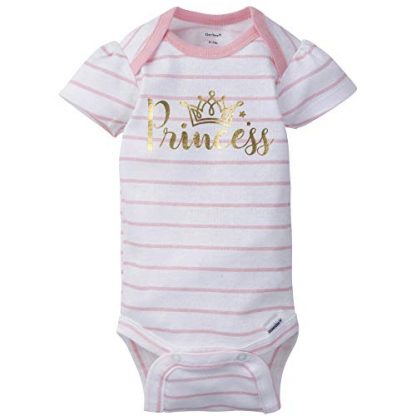 Charming 5-Pack Short Sleeve Baby Girl Onesies - Image 3