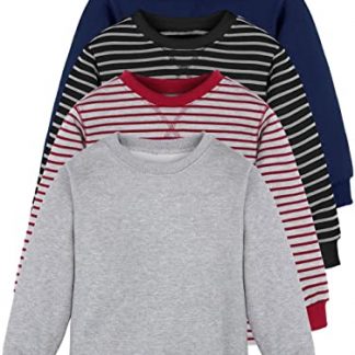 Cozy Cotton Blend Boys' Thermal Long-Sleeve Tees (Pack of 4)